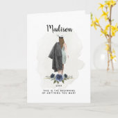 Élégante carte de diplôme (Fleur jaune)