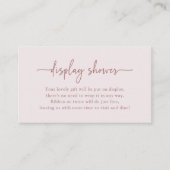 Élégante carte de douche d'écran rose (Devant)