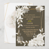 Elégante carte de faire-part de mariage à motifs f (Devant / Derrière)