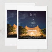 Élégante carte de Faire-part de mariage de tente s (Devant / Derrière)