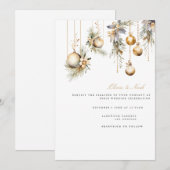 Elégante carte de Faire-part de mariage florale de (Devant / Derrière)