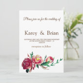 Elégante carte de Faire-part de mariage rustique (Debout devant)