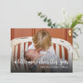 Elégante carte de Faire-part de naissance de Noël  (Debout devant)