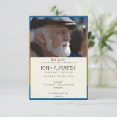 Élégante carte de Faire-part funéraire - petit for (Debout devant)