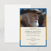 Élégante carte de Faire-part funéraire - petit for (Devant / Derrière)