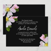 Elégante carte de Faire-part funéraire Rose de pay (Devant / Derrière)