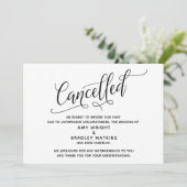 Élégante carte de Faire-part Mariage annulée (Debout devant)