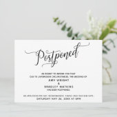 Élégante carte de Faire-part Mariage reportée (Debout devant)