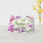 Elégante carte de félicitations florale de bouquet (Fleur jaune)