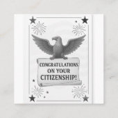 Élégante carte de félicitations pour la citoyennet (Dos)