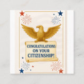 Élégante carte de félicitations pour la citoyennet (Devant)