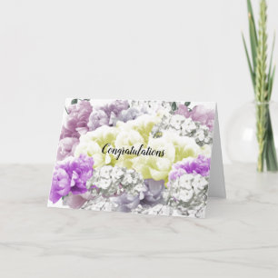 Élégante carte de félicitations pour le bouquet de