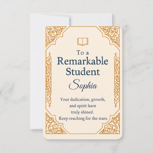 Elégante carte de félicitations pour un Stud Remar (Devant)