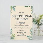 Elégante carte de félicitations pour une St Except (Debout devant)