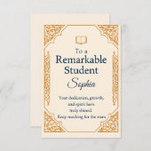 Elégante carte de félicitations pour une St Except (Devant / Derrière)