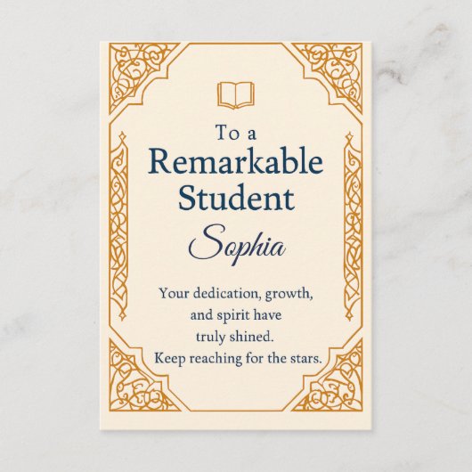 Elégante carte de félicitations pour une St Except (Devant)