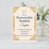 Elégante carte de félicitations pour une St Except (Debout devant)