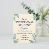 Elégante carte de félicitations pour une St Except (Debout devant)