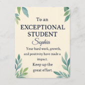 Elégante carte de félicitations pour une St Except (Devant)