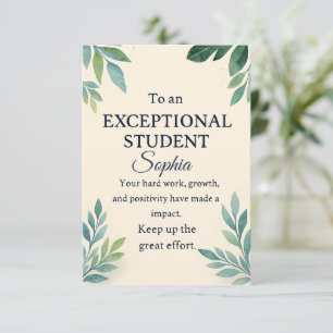 Elégante carte de félicitations pour une St Except