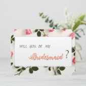 Élégante carte de femme de chambre Rose (Debout devant)