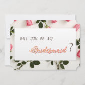 Élégante carte de femme de chambre Rose (Devant)