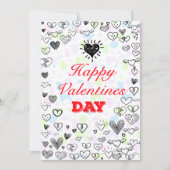 Elégante carte de fête de la Saint-Valentin (Devant)