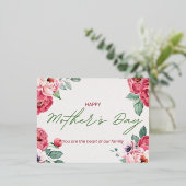 Elégante carte de fête des mères à l'aquarelle flo (Debout devant)