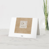 Elégante carte de fête des mères en dentelle neutr (Dos)