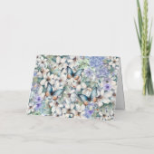 Elégante carte de fête des mères Floral & Papillon (Dos)