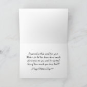 Elégante carte de fête des mères Floral & Papillon (Intérieur)