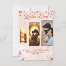 Elégante carte de fête des mères - Un hommage sinc