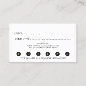 Elégante carte de fidélité à ciseaux d'or Faux bla (Dos)