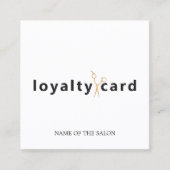 Elégante carte de fidélité à ciseaux d'or Faux bla (Devant)