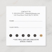 Elégante carte de fidélité à ciseaux d'or Faux bla (Dos)