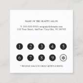 Élégante carte de fidélité Black Dotée Faux Gold S (Dos)