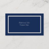 Elégante carte de fidélité bleue et argent (Dos)