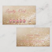 Élégante carte de fidélité Bokeh Cupcakes (Devant / Derrière)