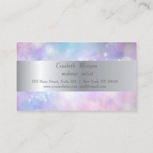 Elégante carte de fidélité Bokeh élégant (Dos)