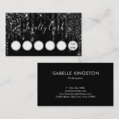 Élégante carte de fidélité des Parties scintillant (Devant / Derrière)