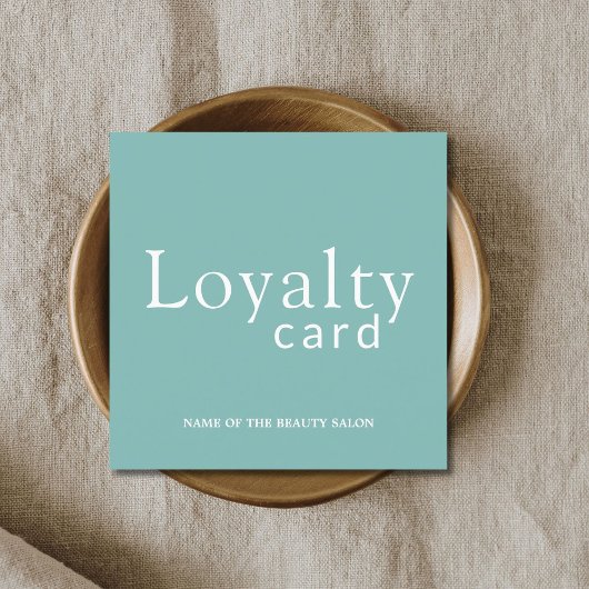 Elégante carte de fidélité du salon de beauté blan
