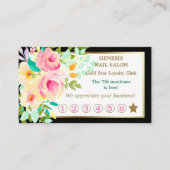 Elégante carte de fidélité du salon de l'ongle du  (Devant)
