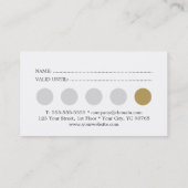 Elégante carte de fidélité du salon métal gris or (Dos)