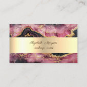 Elégante carte de fidélité en marbre bordeaux (Dos)