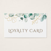 Elégante carte de fidélité eucalyptus (Devant)