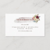 Elégante carte de fidélité Floral Bourgogne (Dos)