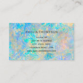 Élégante carte de fidélité Gold Opal moderne (Dos)