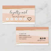 Élégante carte de fidélité minimale abstraite part (Devant / Derrière)