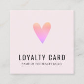 Elégante carte de fidélité Rose Rose Heart Beauté  (Devant)