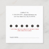 Elégante carte de fidélité Rose Rose Heart Beauté  (Dos)